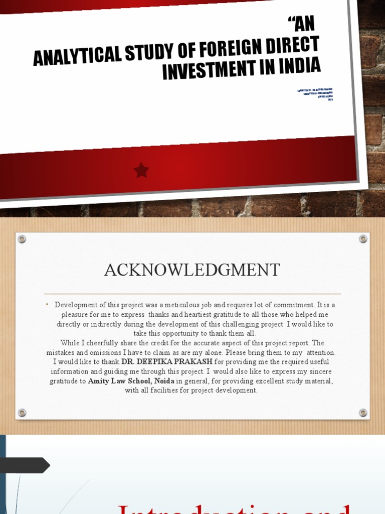 FDI Trends and Analysis in India | PDF | Foreign Direct Investment ...