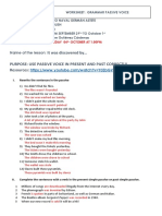 Worksheet N 04 Passive Voice