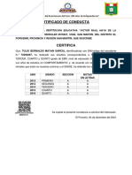 Certificado de Conductaa