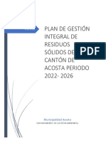 Plan Gestin Integral de Rresiduos Solidos 2022-26