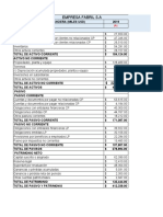 Estado financiero empresa fabril S.A 2019-2020