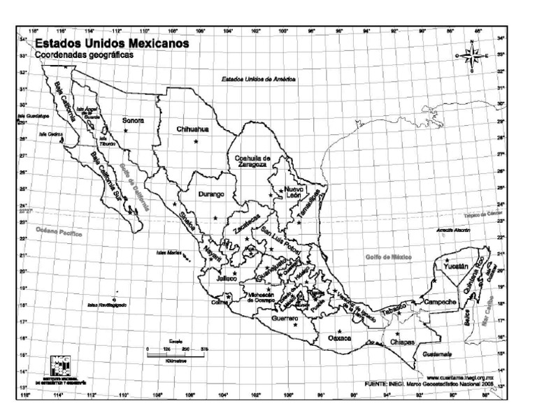 Mapa de La Republica Con Coordenadas y Simbologia 2 | PDF