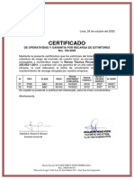 Certificado de Recarga de Extintor 183-2022