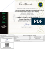 Certificado de Conclusão de Curso - COM FUNDO (Capacitação) - César Augusto Venâncio Da Silva - BIOLOGIA - 240 HORAS