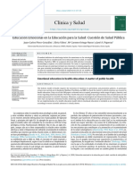 Educación Emocional en la Educación para la Salud- Cuestión de Salud Pública