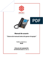 Manual de instrucciones para teléfono alámbrico Select Sound 8028