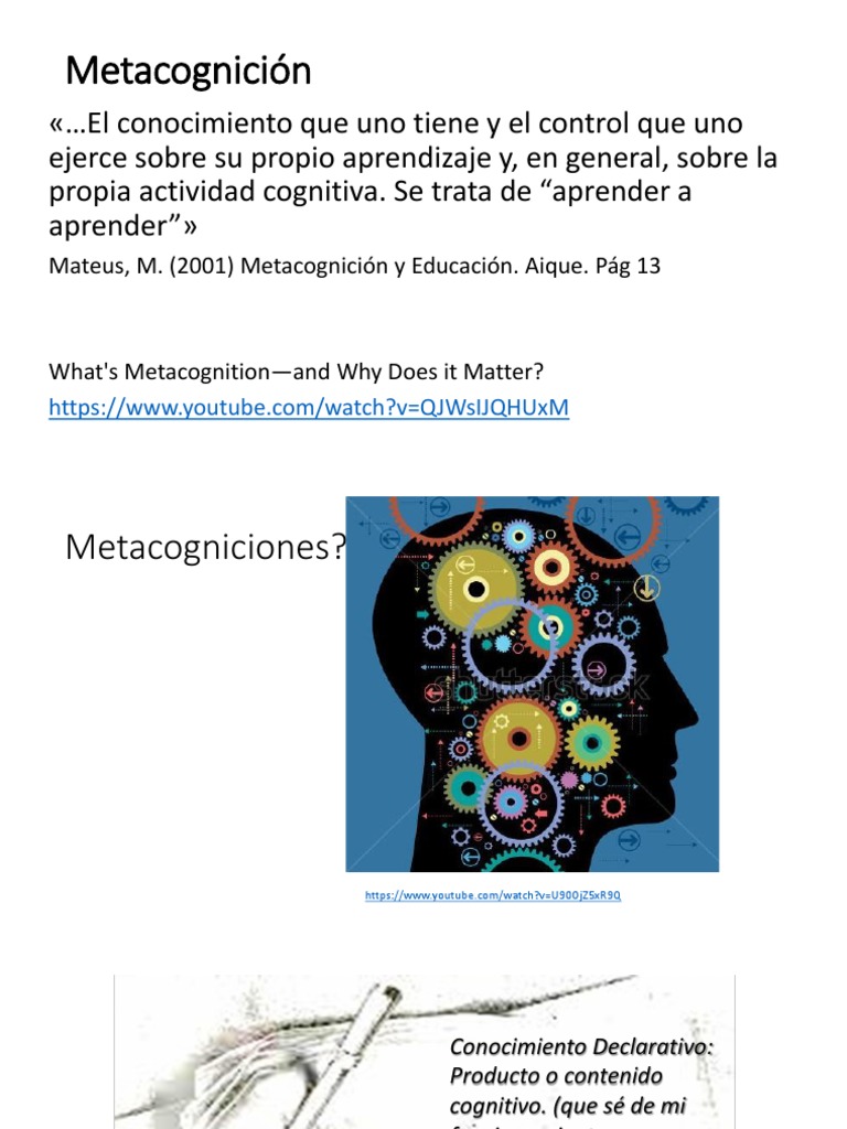 Metacognición y Creatividad | PDF | Teoria de la mente | Conocimiento