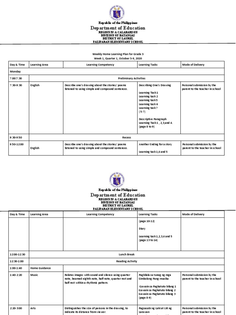 weekly-1-home-learning-plan-for-grade-3-pdf-cognition-learning