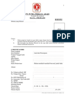 Form Recruitment Data Calon Karyawan PT. PPA
