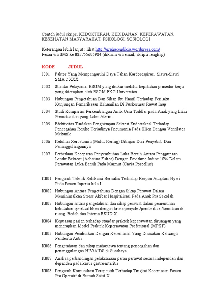 Contoh Skripsi Kesehatan