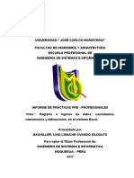 Informe de Practica Pre Profesionales Ujcm