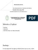 Metodos Basicos de Ordenamiento en Vectores