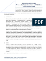 Edital Facepe 31 2022 Apoio À Gestão de Desempenho Da Facepe No Financiamento À Cti