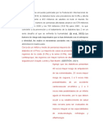 Según La Última Encuesta Publicada Por La Federación Internacional de Diabetes en 2019