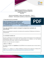 Guia de Actividades y Rúbrica de Evaluación - Unidad 2 - Paso 3 - Analizar Ejercicios Utilizando La Derivación Numérica y Raíces de Ecuaciones