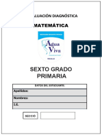 Evaluacion Diagnostica - Matematica - 6to Grado - Primaria