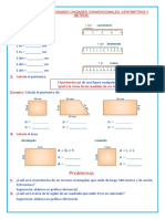 Ficha de Matemática 04-10 Medimos La Longitud, Usando Unidades Convencionales Centímetros y Metros.