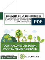 Evaluación de La Implementación de La Política Del Recurso Hídrico