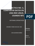 Practica No. 3, Compartir Datos en Una Red Linux, Usando NFS