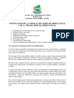Continuacion de La Unidad Ii Del Peritaje Médico Legal y de La Prueba Pericial Médico Legal.