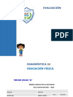 Evaluación Diagnóstica EF A Distancia 3º Primaria 21-22 - Mtro. Antonio Preza