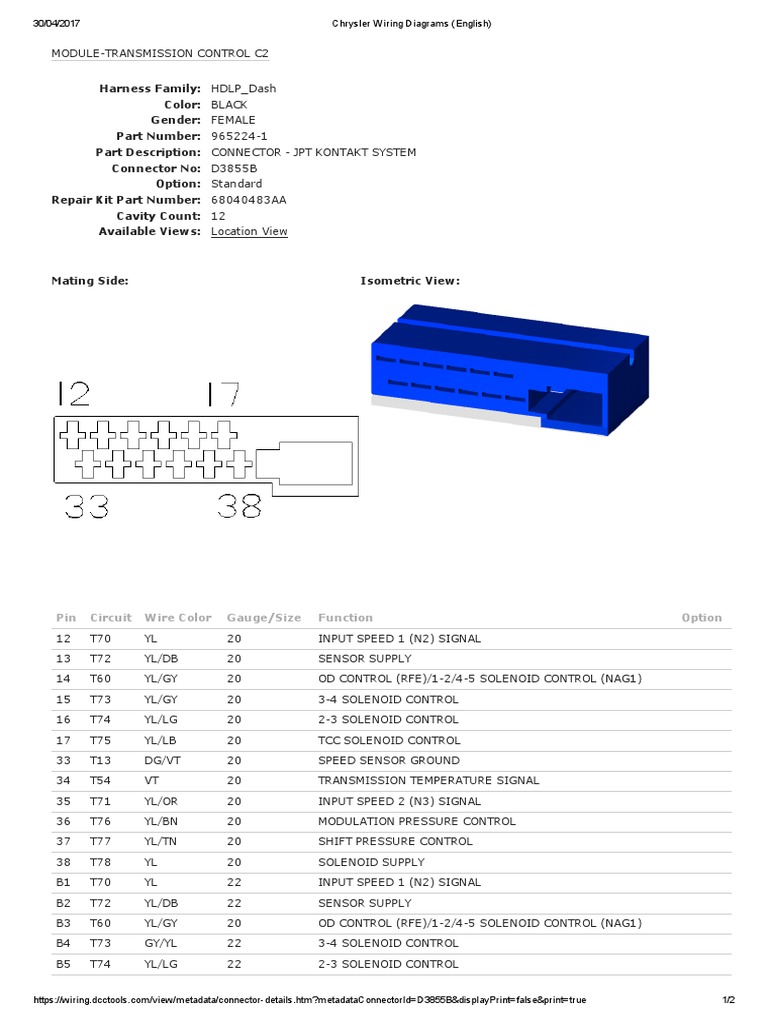 Chrysler Wiring Diag | PDF | Manufactured Goods | Electrical Engineering