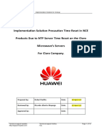 Implementation Solution Precaution Time Reset in NCE Products Due To NTP Server Time Reset