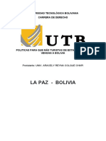 Incremento de Turistas Provenientes de Estados Unidos en Bolivia