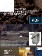 How To Operate Sweet Potato Grinder