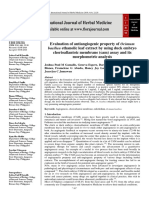 Evaluation of antiangiogenic property of Ocimum basilica leaf extract