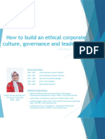 How To Build Ethical Corporate Culture, Governance and Leadership