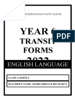 Year 6 Transit Forms