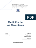 Trabajo Medicion de Los Caracteres