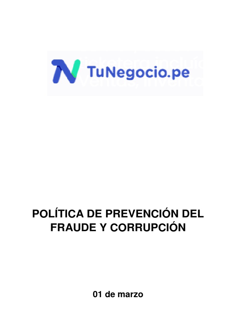 Bgc-Poli-07 Politica Prevencion Del Fraude y Corrupcion Rev 01 | PDF ...