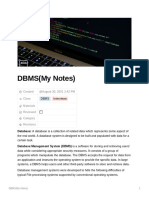 Dbms (My Notes)