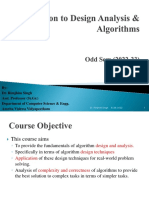 Introduction To Design Analysis & Algorithms
