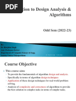 Introduction To Design Analysis & Algorithms