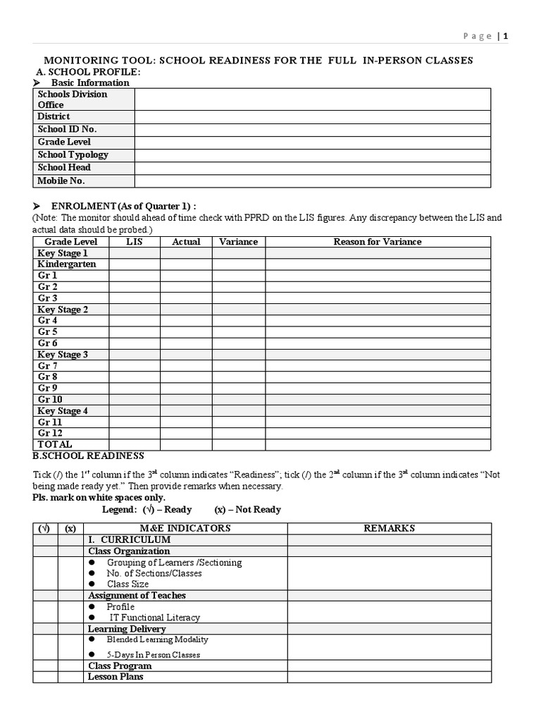 RX Monitoring Tool in Person 1 | PDF | Schools