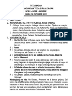 Tata Ibadah Pertangiangan Toga Si Raja Oloan