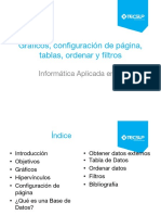 10 Gráficos, Configuración de Página, Ordenar y Filtros