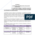 Características, Alternativas y Materiales de La Evaluación Diagnóstica