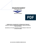 Normas para Presentar Trabajos de Grado y Tesis Doctorales Actualizada