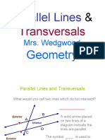 Parallel Lines Transversals Angles