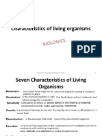 Charactristics of Living Organisms PPTX Notes