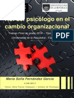Rol Del Psicólogo en El Cambio Organizacional Autor María Sofía Fernández García