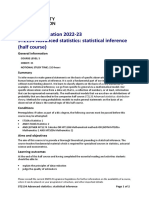 ST2134 Advanced Statistics Statistical Inference