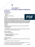 ST2187 Business Analytics Applied Modelling and Prediction