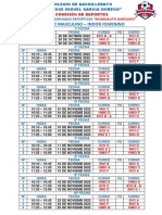 Calendario de Juegos Matutina