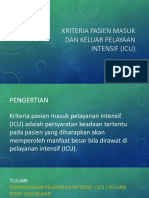 Kriteria Paisen Keluar Masuk Ruang ICU