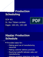 Master Production Scheduling Key Figures